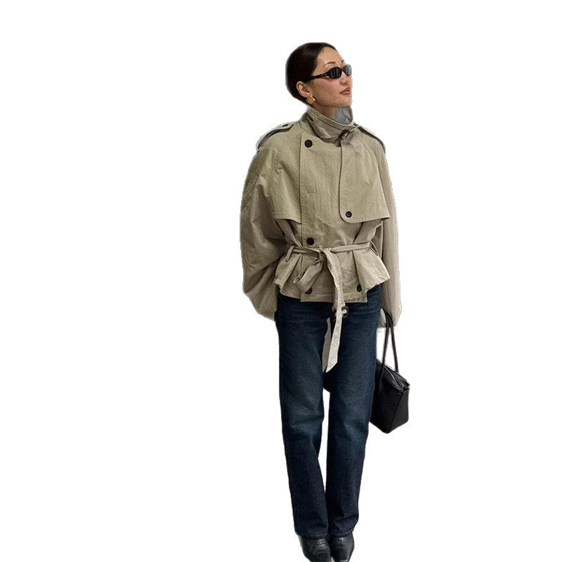 Veste surdimensionnée à la mode pour femmes avec ceinture Chic & Stil