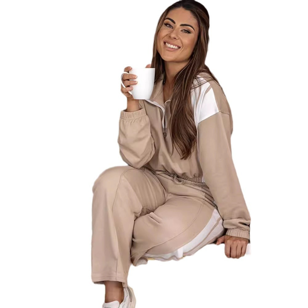 Dames Ensemble de loisirs sportif avec capuche et fermeture éclair Chic und Stil