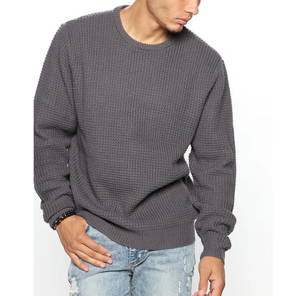 Pull-over en grosse maille pour homme avec motif texturé et coupe décontractée Chic und Stil