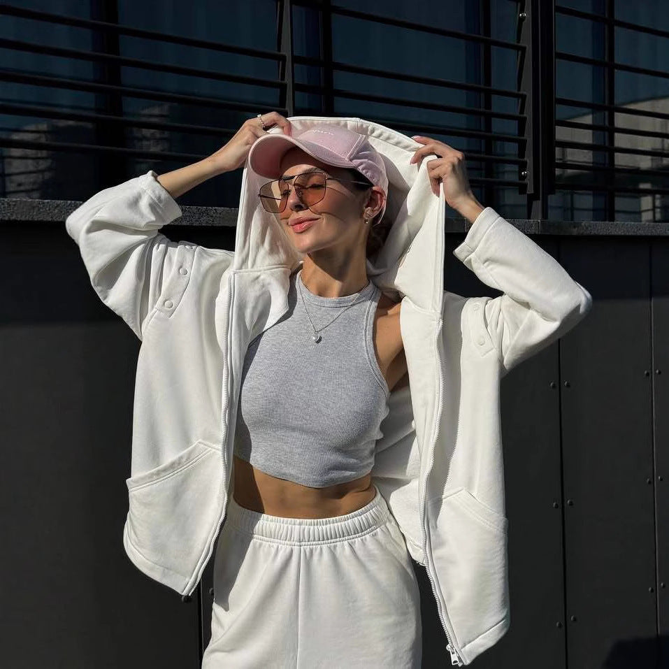 Dames Ensemble Relaxed-Fit Sportif avec des Découpes Tendance Chic und Stil