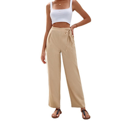 Women Elegant and Comfortable Wide Leg Pants with Tie Chic and Style