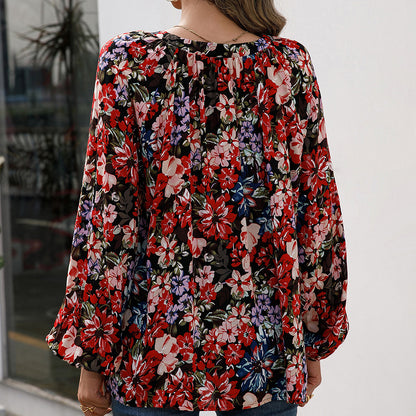 Blouse femme avec des motifs floraux et des manches légères Chic und Stil