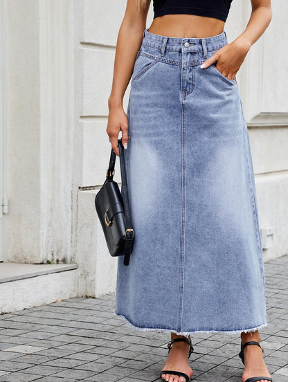 High quality denim maxi skirts for women in Chic and Stylish style