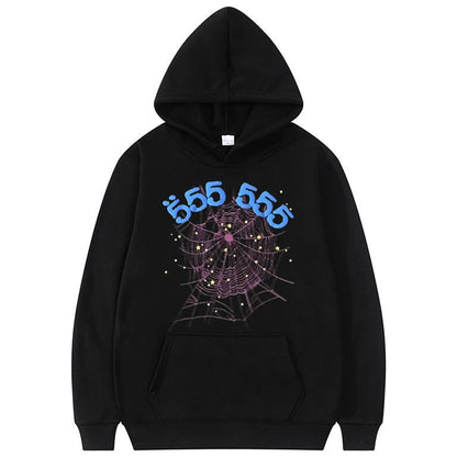 Dames hoodie avec un motif de toile d'araignée créatif Chic und Stil