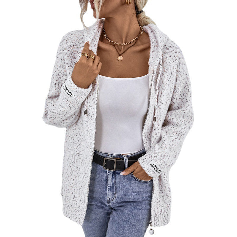 Femmes pull-over en tricot douillet avec col montant et fermeture éclair pratique Chic und Stil