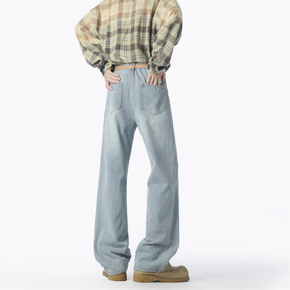 Casual denim pants for men wide cut Chic and Style