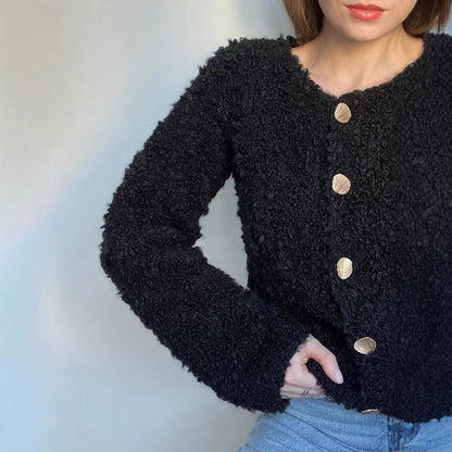 Dames cardigan douillet avec design à boutons Chic und Stil