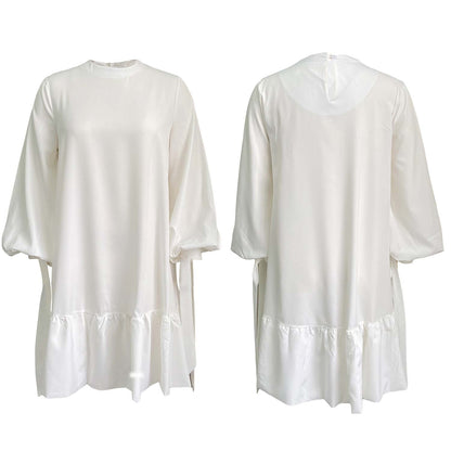Robe tunique décontractée pour femmes avec volants et rubans Chic und Stil