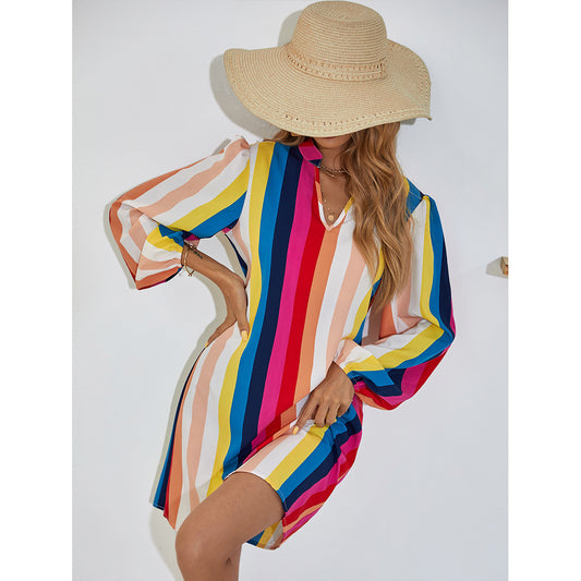 Robe portefeuille élégante pour femmes avec des pois scintillants et des manches longues Chic und Stil