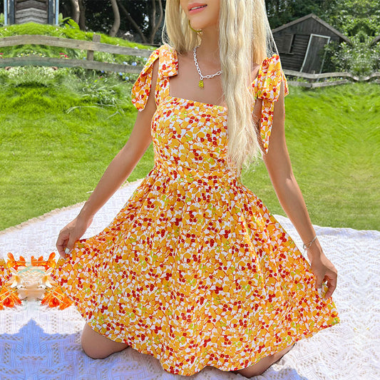 Robe d'été à imprimé floral pour femmes Chic und Stil
