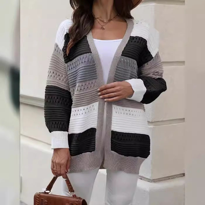 Cardigan femme à la mode avec motif unique et coupe décontractée Chic und Stil