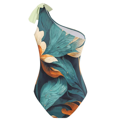 Maillot de bain une pièce pour femmes avec design asymétrique et élégante jupe portefeuille Chic und Stil