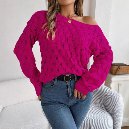 Pull en tricot surdimensionné pour femmes avec motif de nœuds Chic und Stil