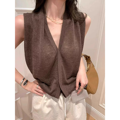 Top sans manches léger à coupe décontractée pour femme Chic und Stil