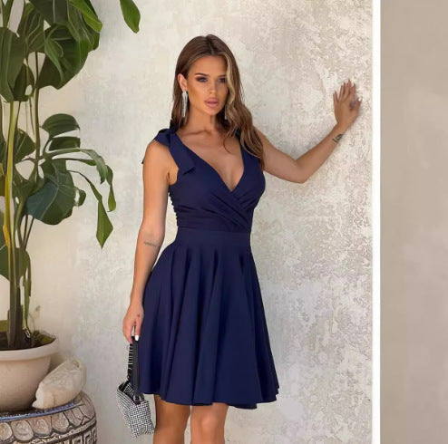 Robe A-ligne pour femmes avec ceintures de lien réglables Chic und Stil