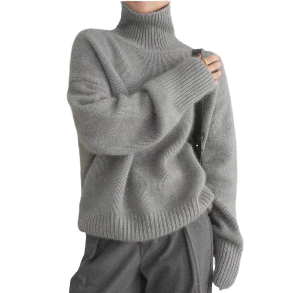 Casual turtleneck pullover for women in fine knit Chic und Stil