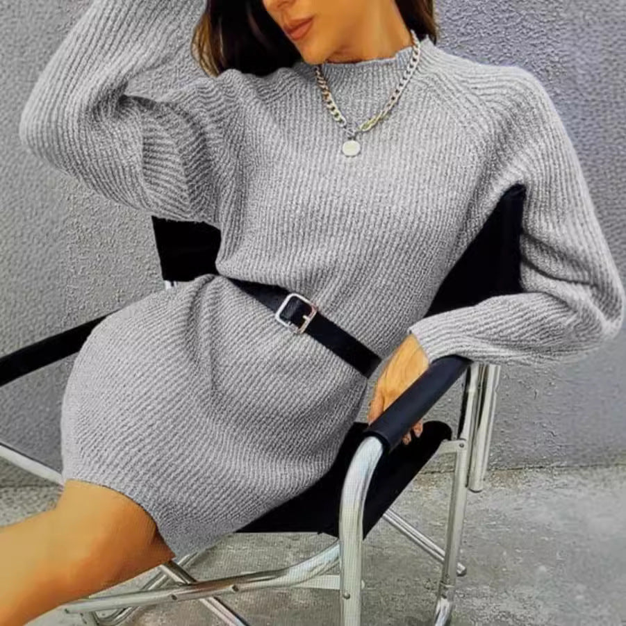 Robe en tricot pour femmes avec une coupe décontractée et un motif à côtes moderne Chic und Stil