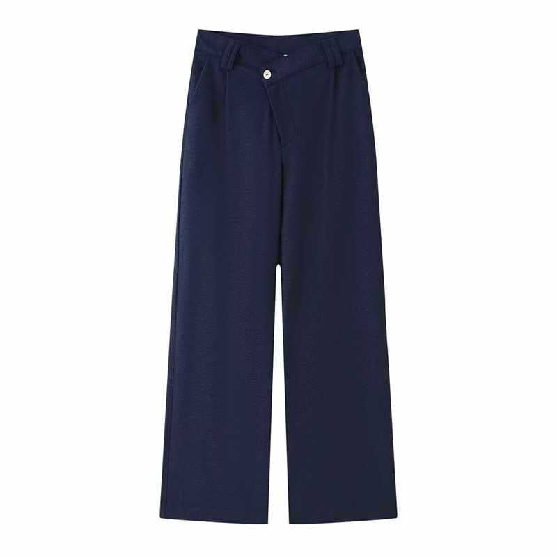 Dames élégant, taille haute, large pantalon en tissu Chic und Stil