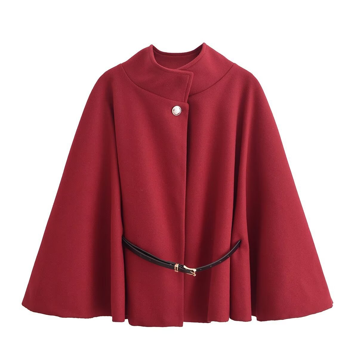 Dames élégante manteau avec col classique et ceinture Chic und Stil