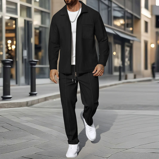 Men's sports leisure set with zipper and practical pockets Chic and Style