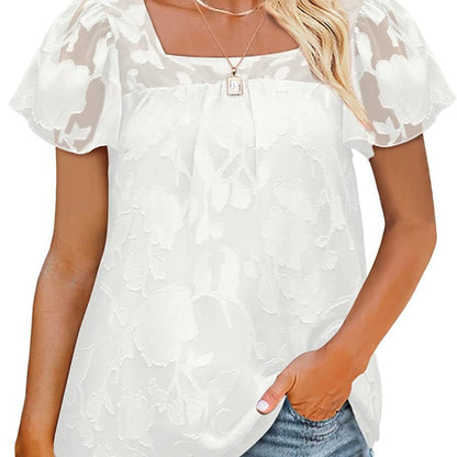 Dames élégante blouse avec un délicat motif floral Chic und Stil
