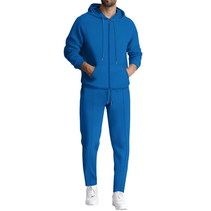 Men's leisure hoodie set and jogger pants with modern chic and style design