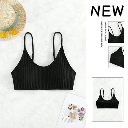 Dames Bralette Rib Sans Coutures Chic und Stil