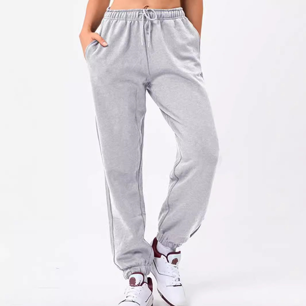 Dames confortable pantalon de sport avec taille élastique et poches latérales Chic und Stil