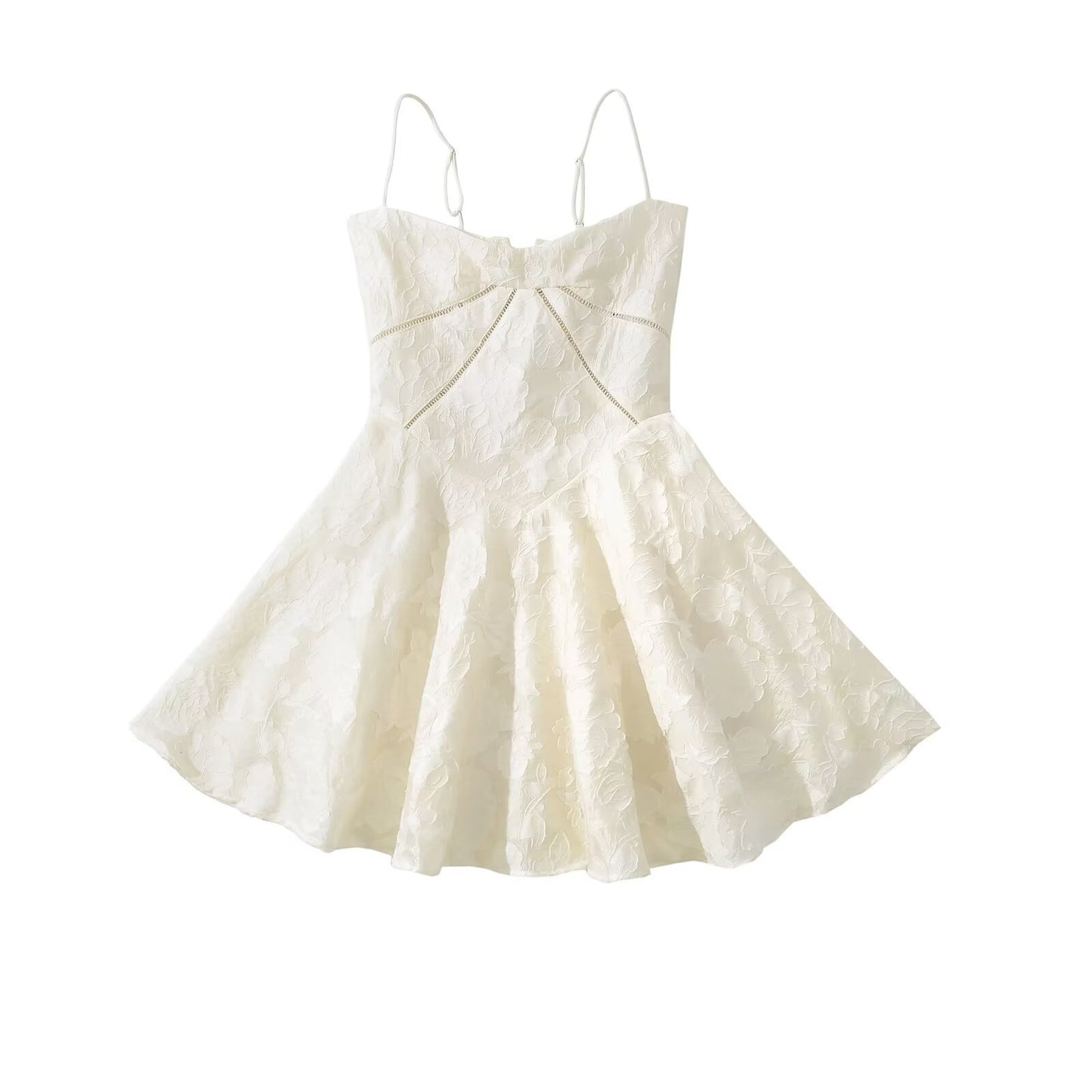 Robe dames avec motif floral en dentelle et bretelles réglables Chic und Stil