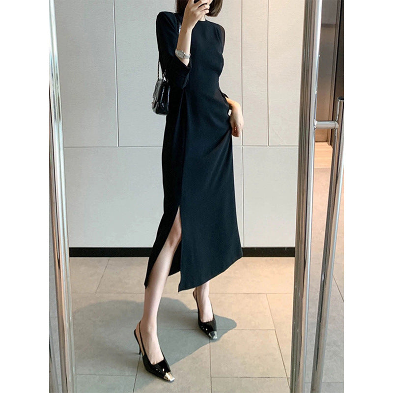 Robe maxi élégante à fente latérale pour femmes Chic und Stil