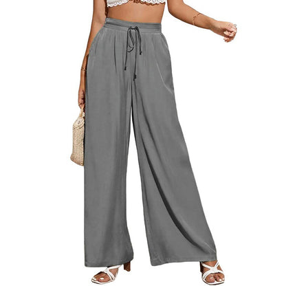 Wide palazzo pants for women with elastic waistband Chic und Stil