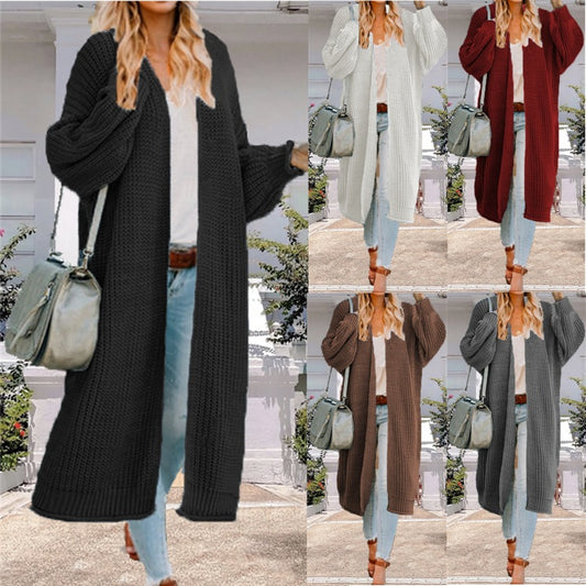 Dames Grand manteau en tricot avec une coupe ample et de grandes poches Chic und Stil