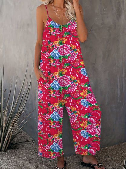 Dame combinaison légère avec design floral et bretelles réglables Chic und Stil