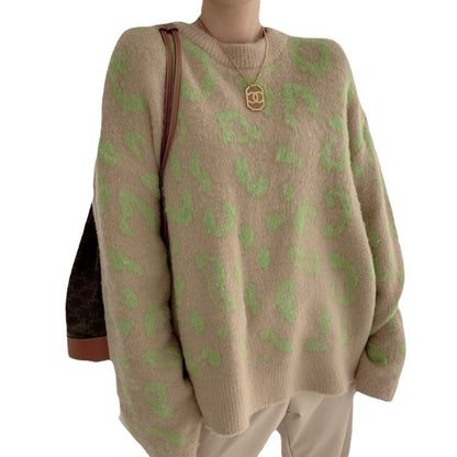 Dames Grand Pull en Design Imprimé Animalier Chic und Stil