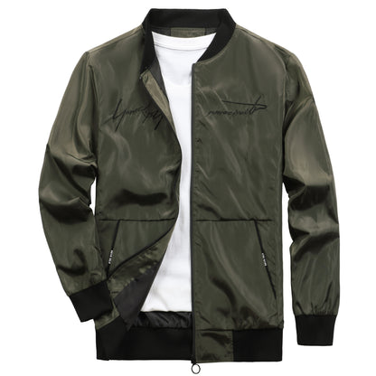 Veste bomber tendance pour hommes avec des poignets élastiques et des poches zippées pratiques Chic und Stil