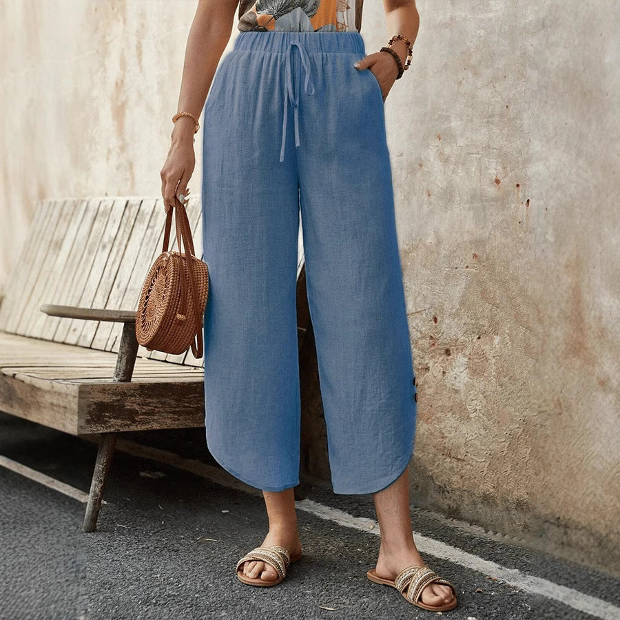 Wide linen pants for ladies Chic and Style