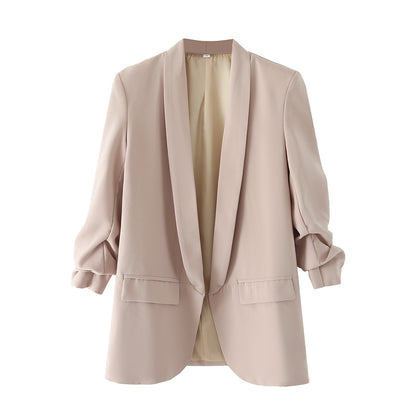 Blazer élégant pour femmes avec des manches retroussées et des poches pratiques Chic und Stil