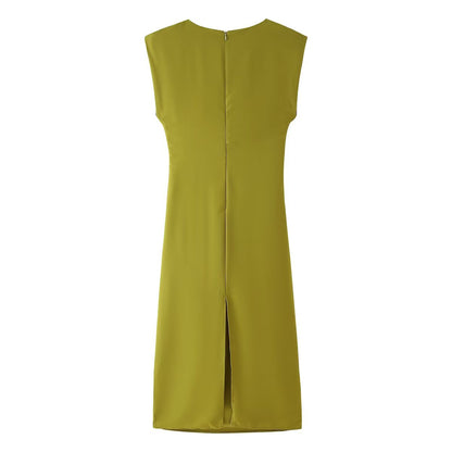 Robe en jersey élégante pour femmes avec volants détaillés et élément de bijou raffiné Chic und Stil