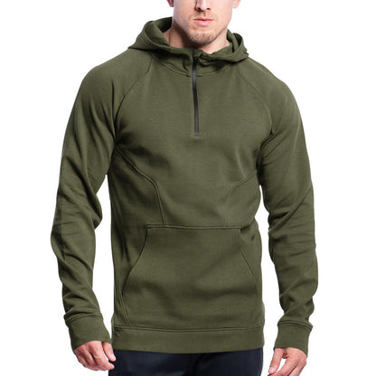 Hommes Sweat à capuche sportif avec fermeture éclair à la mode et poche kangourou pratique Chic und Stil