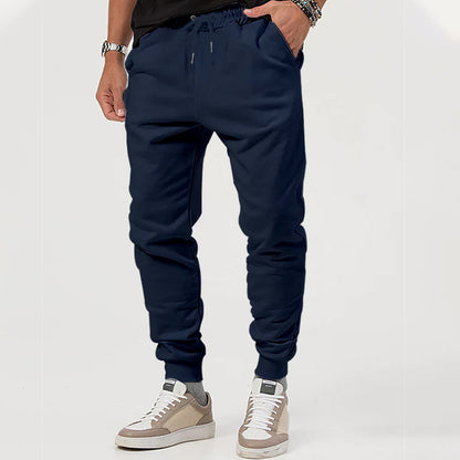Men's casual jogging pants with elastic waistband and side zip pockets Chic and style