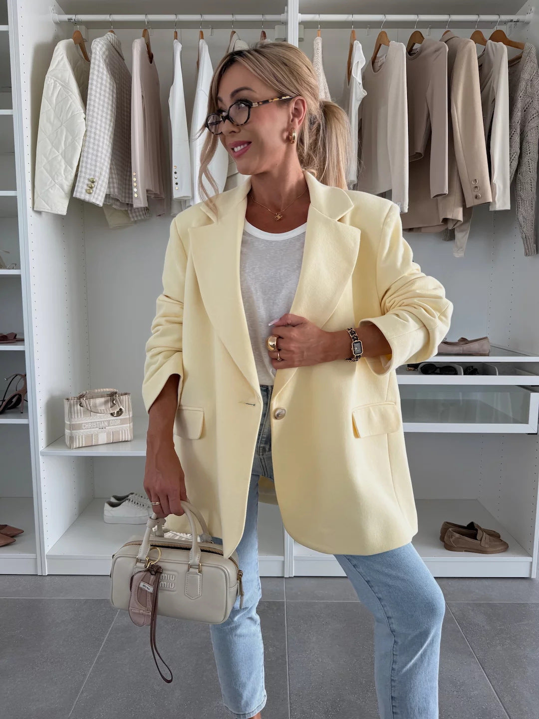 Blazer oversize pour femmes avec coupe extravagante Chic und Stil