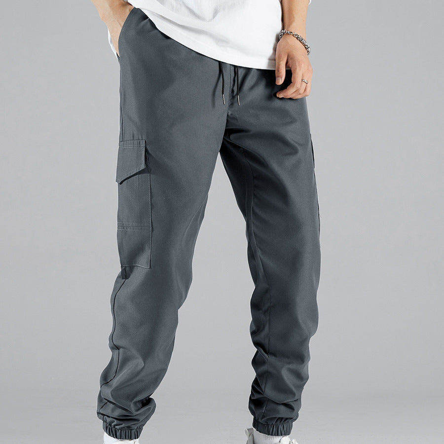 Men's cargo training pants with convenient side pockets and elastic waistband Chic and Style