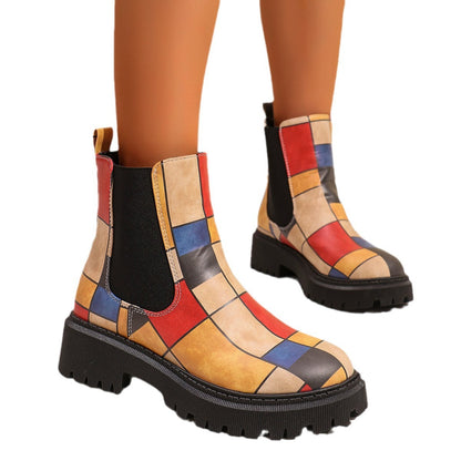 Bottines Chelsea pour femmes avec imprimé créatif et semelle antidérapante Chic und Stil