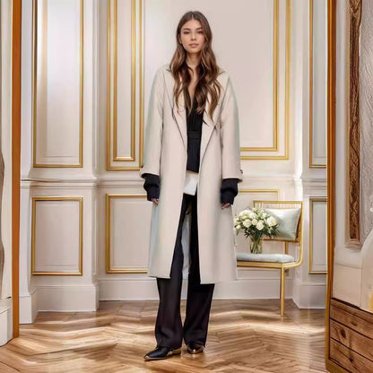 Dames élégant manteau oversized avec ceinture et poches Chic und Stil