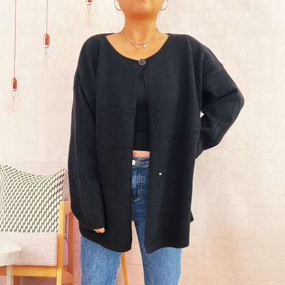 Cardigan en tricot décontracté pour femmes à coupe ouverte et matériaux doux Chic und Stil