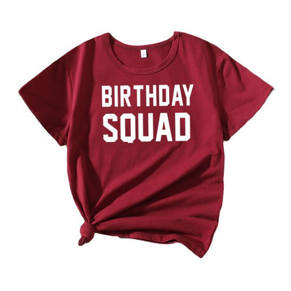 Dames Graphique Anniversaire Squad T-Shirt Chic und Stil