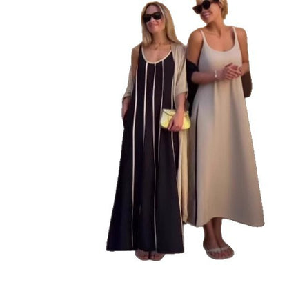 Robe maxi femme avec motif rayé tendance Chic und Stil