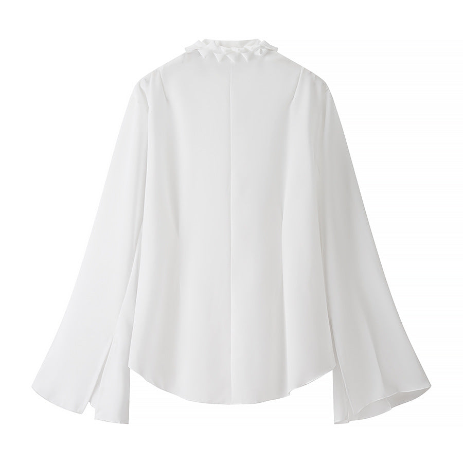 Blouse femme avec un détail froufrou excitant et une coupe élégante Chic und Stil