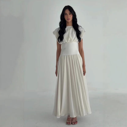 Robe maxi pour dames avec un élégant froncé et des accents féminins Chic und Stil