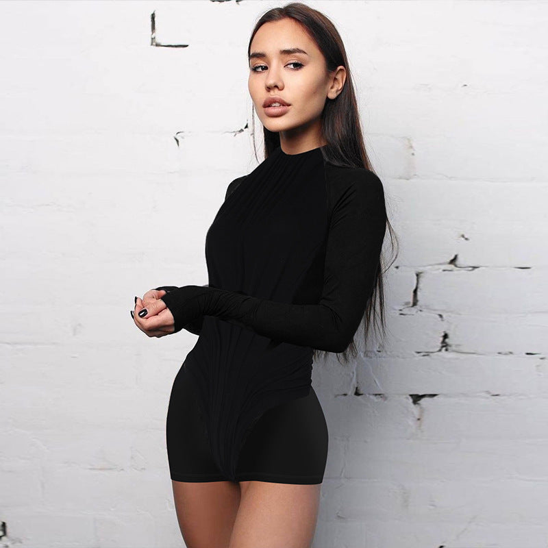 Body femme à manches longues moulant avec col montant Chic und Stil